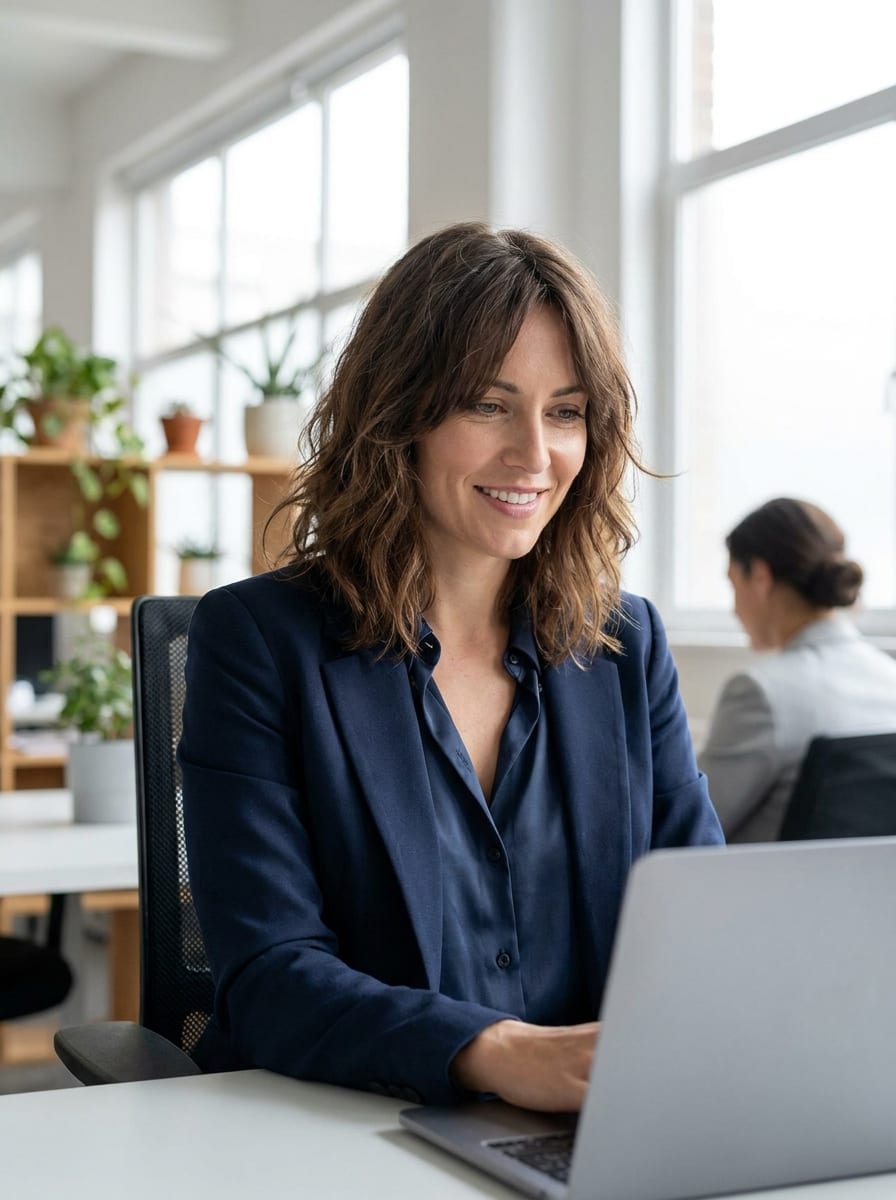 Moderner Everyday Office Look - Büro Frisur
